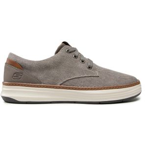 Skechers Heren Moreno Canvas Oxford Schoen, Taupe Doek, 39.5 EU
