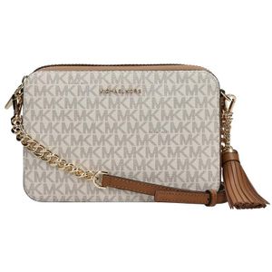 Michael Kors - Jet Set - Schoudertas - Beige - Canvas met Logoprint