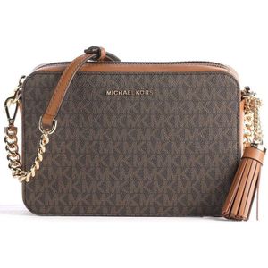 Michael Kors Jet Set Bruine Crossbody Tas 32F8GF5M2B-200