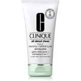 Clinique All About Clean 2-in-1 Cleansing + Exfoliating Jelly Exfoliërende Reinigingsgel 150 ml