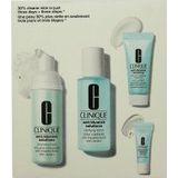 Clinique Cadeausets Voor haar Cadeauset Cleansing Foam 50 ml + Clarifying Lotion 60 ml + Clearing Treatment 15 ml + Clearing Gel 3 ml