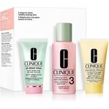 Clinique 3-fasen-systeemverzorging 3-fase-systeemverzorgingAlles over Clean 3 Step Skin 3 Minikits Liquid Facial Soap 30 ml + Clarifying Lotion 3 60 ml + Moisturizing Gel 30 ml 1 Stk. (€ 19,29 / 1 stuks)
