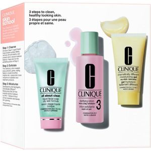 Clinique 3-fasen-systeemverzorging 3-fase-systeemverzorging Cadeauset Liquid Facial Soap 30 ml + Clarifying Lotion 3 60 ml + Moisturizing Gel 30 ml