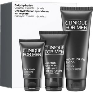 Clinique For Men - Moisturizing Lotion 100ml + Charcoal Face Wash 50ml + Face Scrub 30ml
