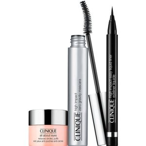 Clinique High Impact Zero Gravity Mascara 01 Black 8ml - High Impact Easy Liquid Eyeliner 01 Black - All About Eyes 5ml