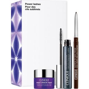Clinique Power Lashes - Mascara Long Wearing Formula 01 Black Onyx 6ml + Smart Eye Cream 5ml  + Quickliner for Eyes Intense 03 0.14g