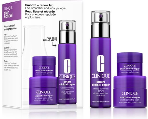 Clinique - Smooth & Renew Lab Set - Huidverzorging - 30 ml Serum - 15 ml Crème - 5 ml Oogcrème