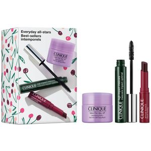 Clinique High Impact Mascara Set - Zwart - 7 ml Mascara - 1,2 g Lippenstift - 15 ml Reinigingsbalsem