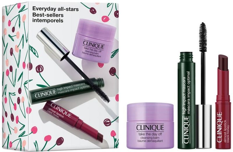 Clinique High Impact Mascara Set - Zwart - 7 ml Mascara - 1,2 g Lippenstift - 15 ml Reinigingsbalsem