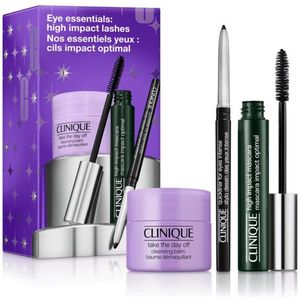 Clinique - High Impact Pakket Eye Essentials - Oogmake-up Set - Zwart - Inclusief Mascara en Cleansing Balm