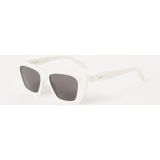 Celine Geometrische zonnebril met wit montuur en grijze lenzen , White , Dames , Maat: 51 MM
