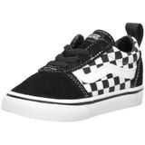 Vans Ward Slip-on canvas sneakers voor kinderen, uniseks, Black Checkers Black True White Pvc, 26 EU