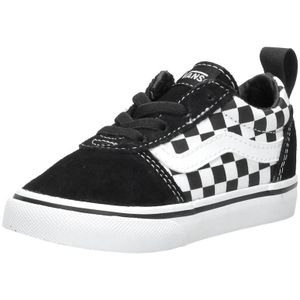 Vans Unisex Kid's Ward Slip-on Sneaker, Geruit Zwart True White, 8 UK