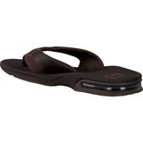 Reef - Leather Fanning - Heren Slippers - Dark Brown - Synthetisch - Rubber