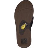 Reef - Leather Fanning - Heren Slippers - Dark Brown - Synthetisch - Rubber
