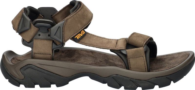 Teva Terra Fi 5 Leather Sandalen Heren Middenbruin +