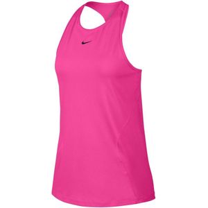 Nike Pro Tank All Over Mesh Sporttop Dames - Laser Fuchsia/(Black) - Maat L