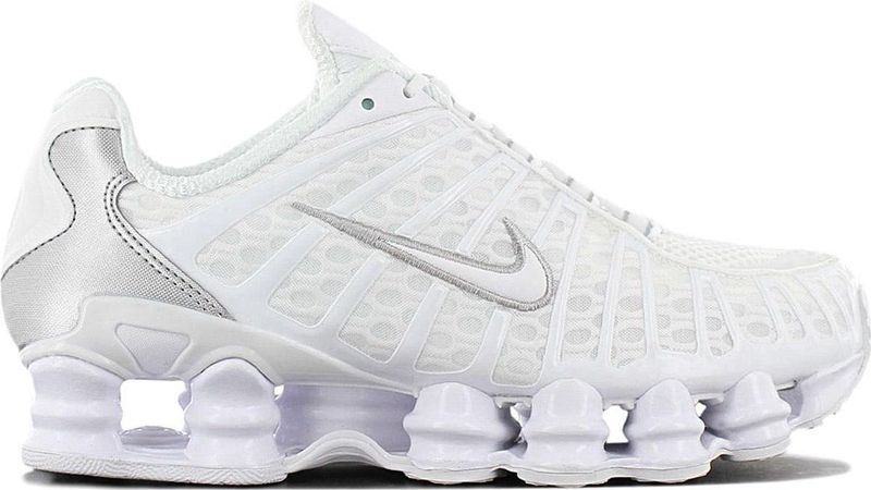 Nike - Shox TL - Sneakers - Wit Metallic Zilver Max Orange - Mesh