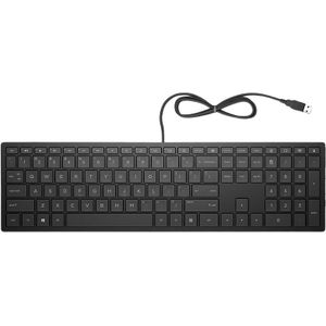 HP Pavilion Wired Keyboard 300 toetsenbord Kantoor USB AZERTY Belgisch Zwart