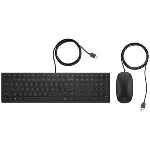 HP Pavilion Wired Combo Keyboard 400 toetsenbord Inclusief muis Kantoor USB Zwart