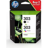 HP 303 Inktcartridges Zwart Kleur Dual-Pack