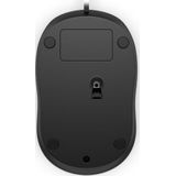 HP - Wired Mouse 1000 - Muis - Zwart - 1,5 Meter Snoer