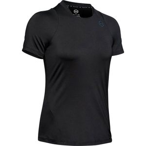 Under Armour Rush Short Sleeve Dames Sportshirt - Zwart