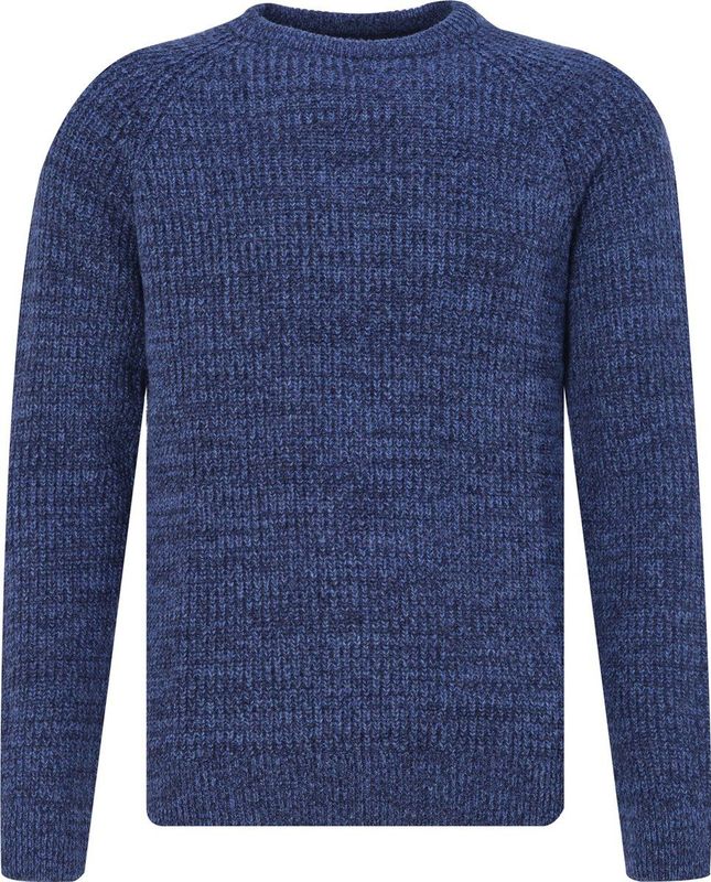 Barbour Trui Lamswol Knitted Navy - Heren