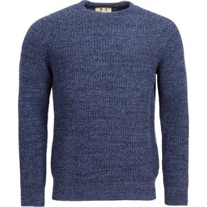 Barbour Trui Lamswol Knitted Navy - Heren