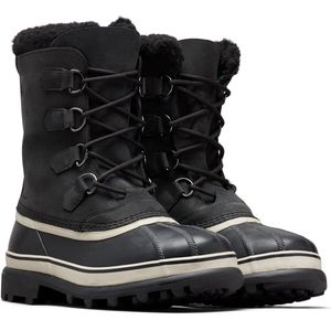 Sorel - Caribou M - Winterlaarzen - Zwart - Nubuckleer/Rubber
