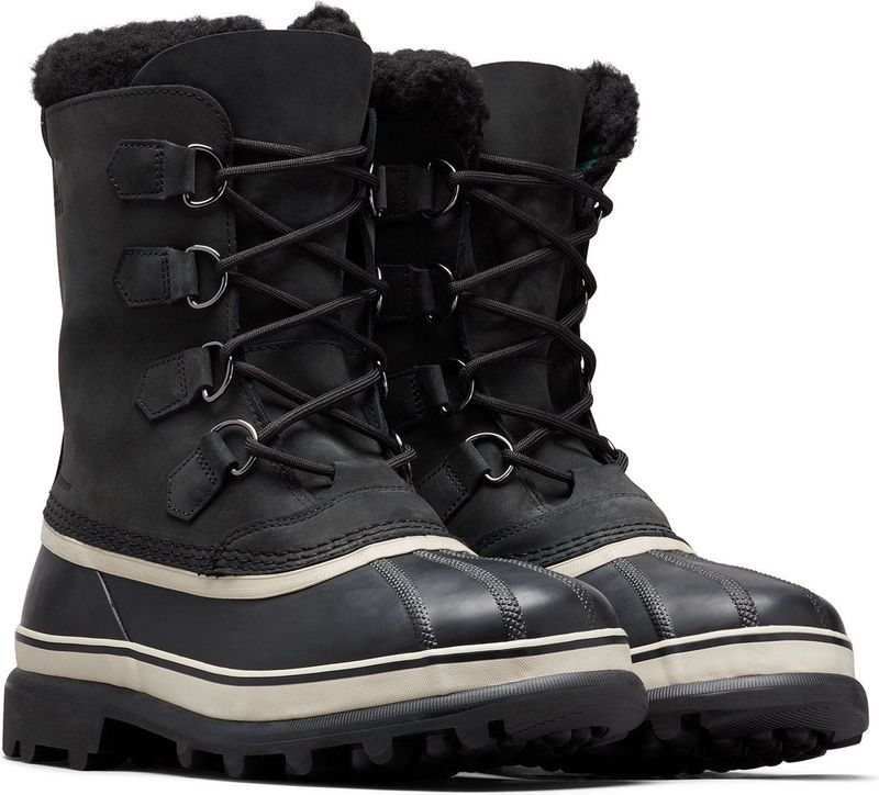 Sorel - Caribou Wp - Winterlaarzen - Zwart/Dark Stone - Nubuckleer/Rubber