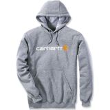 Carhartt Logo Loose Fit Hoodie Grijs