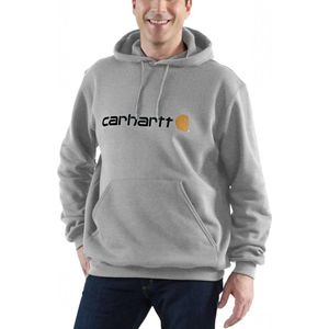Carhartt Logo Loose Fit Hoodie Grijs