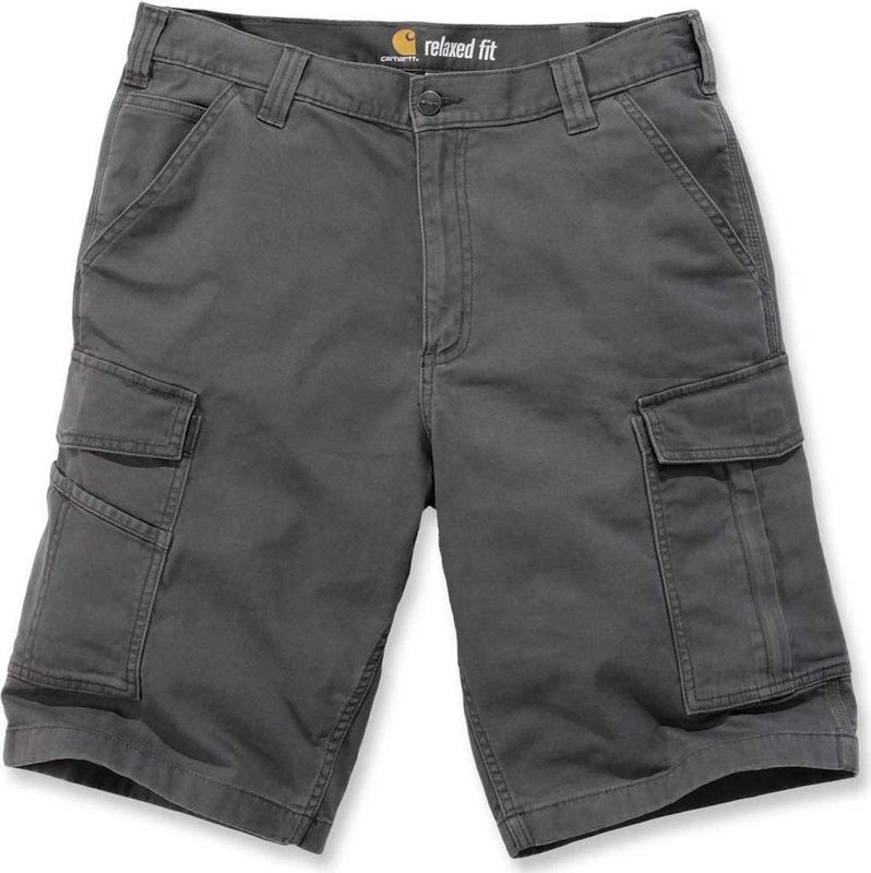 Carhartt Rugged Flex Relaxed Fit Canvas Cargo Work Shorts Heren (1 stuk), Schaduw.
