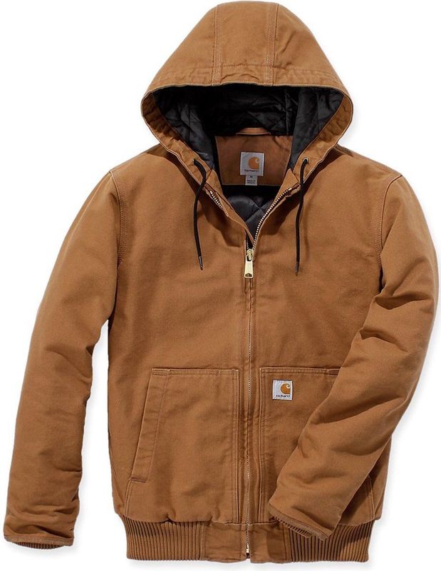 Carhartt - Duck Active Jas - Zwart - Katoen - Gevoerd met Thinsulate