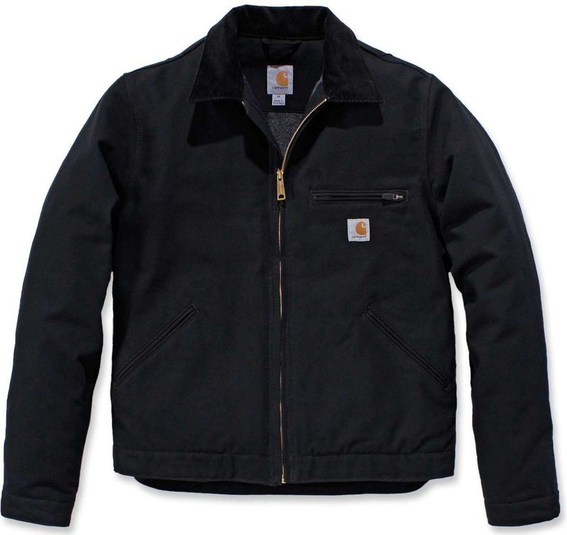Carhartt Duck Detroit Jacket - Zwarte Winterjas voor Heren