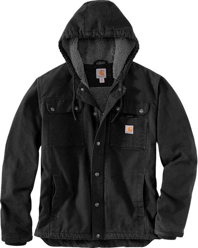 Carhartt - Relaxed Fit Washed Duck Sherpa-Lined Jacket - Groen - Katoen