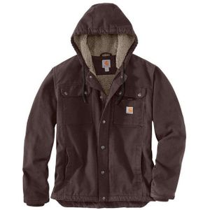 Carhartt Bartlett Werkjas - Duck Fleece gevoerd - Dark Brown - Heren - maat XXL (valt als 3XL)