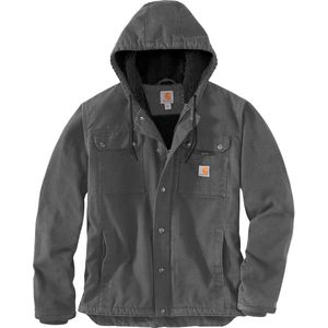 Carhartt - Relaxed Fit Washed Duck Sherpa-Lined Utility Jacket - Groen - 100% Katoen