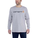 Carhartt Herren T-Shirt Core Logo T-Shirt L S Heather Grey