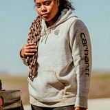 Carhartt Damen Sweatshirt Clarksburg Graphic Sweatshirt Asphalt Heather Nep