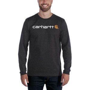 Carhartt Herren T-Shirt Core Logo T-Shirt L S Heather Grey