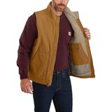 Carhartt Washed Duck Sherpa-Lined Bruin Mock-Neck Vest Heren
