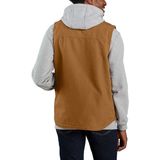 Carhartt Washed Duck Sherpa-Lined Bruin Mock-Neck Vest Heren