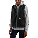 Carhartt Washed Duck Sherpa-Lined Zwart Mock-Neck Vest Heren