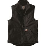 Carhartt Washed Duck Sherpa-Lined Zwart Mock-Neck Vest Heren