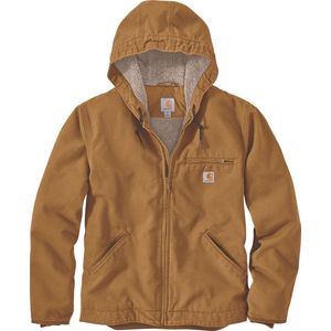 Carhartt - Relaxed Fit Washed Duck Sherpa-Lined Jacket - Bruin - Werkjas