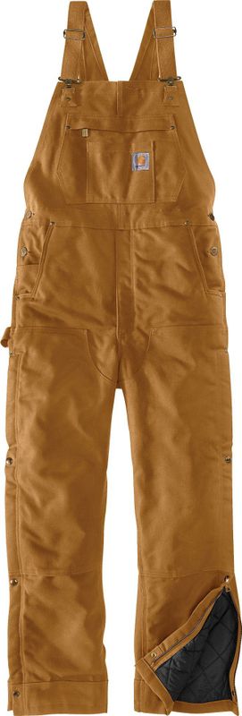 Carhartt - Men Firm Duck Insulated Bib Overall - Bruin - Werkoverall