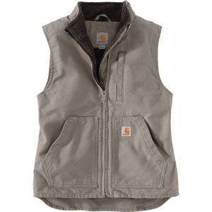 Carhartt 104224.032.S004 Sherpa gevoerd Mock Neck Heren Vest, Taupe Grijs, Maat S