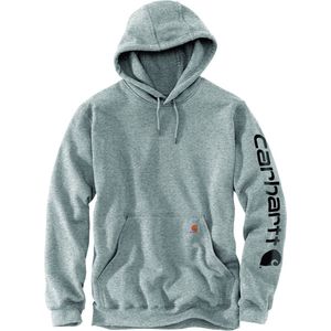 Carhartt Sleeve Logo Hooded Sweatshirt Heather Grey/Black